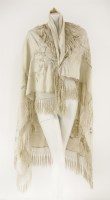 Lot 114 - A white silk shawl