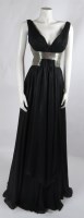 Lot 250 - A Jovani of New York black metallic evening gown