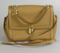 Lot 373 - A Dolce and Gabbana tan padlock tote shoulder bag