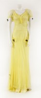 Lot 160 - A yellow evening dress