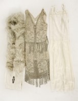 Lot 168 - A 1920s cream silk evening dress