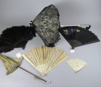 Lot 169 - A Maltese black lace and silk parasol