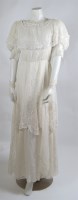 Lot 207 - A vintage handmade lace wedding dress