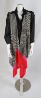 Lot 215 - A Chanel silk black chiffon ladies' blouse