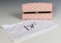 Lot 380 - A Diane Von Furstenberg 440 quilted envelope caning leather clutch bag