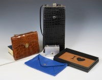 Lot 388 - A Maison Scotch blue leather envelope clutch bag