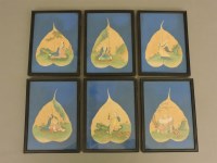 Lot 1441 - A set of six 19th century Chinese gouache paintings