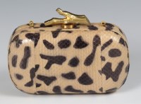 Lot 381 - A Diane Von Furstenberg printed snakeskin 'Lytton' clutch bag
