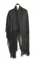 Lot 115 - A black silk shawl