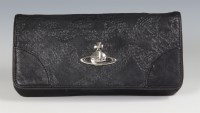 Lot 378 - A Vivienne Westwood black leather cross body bag