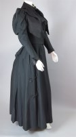 Lot 156 - A mid-Victorian black silk bombazine two-piece dress