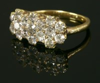 Lot 361 - A late Victorian diamond set triple cluster ring