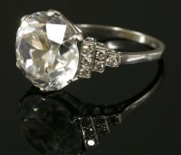 Lot 456 - An Art Deco single stone white zircon ring