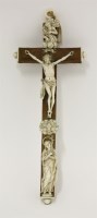 Lot 32 - An ivory and wood crucifix