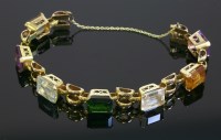 Lot 492 - A gem set bracelet