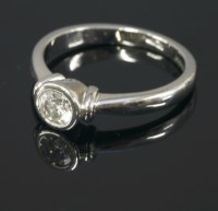 Lot 643 - An 18ct white gold single stone diamond ring