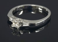 Lot 647 - An 18ct white gold single stone diamond ring