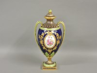 Lot 1240 - A Copeland Spode porcelain two handled urn vase with cover