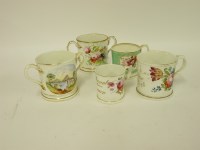 Lot 180 - A 19th century English porcelain loving cup