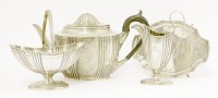 Lot 188 - A Victorian silver three-piece tea set