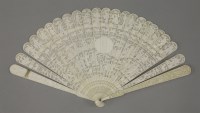 Lot 157 - A Canton ivory brisé Fan