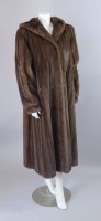 Lot 308 - An Edelpelz chocolate brown mink fur coat