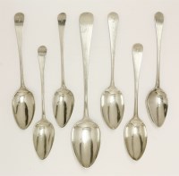 Lot 214 - A George III provincial silver old english pattern basting spoon