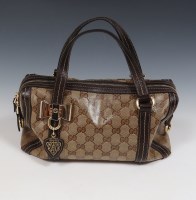 Lot 443 - A Gucci 'GG' crystal Duchessa small Boston bag