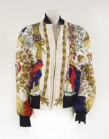 Lot 258 - An Hermès silk bomber jacket