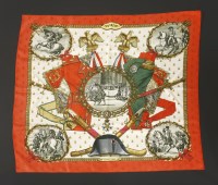 Lot 112 - An Hermès 'Napoleon' silk scarf