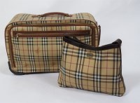 Lot 357 - A Burberry Haymarket check suitcase