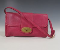 Lot 440 - A Mulberry party clutch pink leather handbag