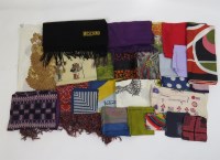 Lot 113 - A quantity of vintage scarves including silk examples