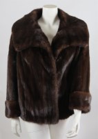 Lot 312 - A rich dark brown mink fur jacket