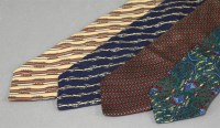 Lot 297 - Four Hermès silk ties