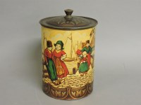 Lot 1145 - A Macfarlane Lang & Co cylindrical biscuit tin and cover