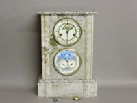 Lot 324 - A Victorian style marble mantel clock