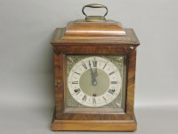 Lot 327 - An 18th century style walnut bracket clock