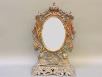 Lot 223 - A Victorian painted iron table mirror