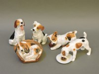 Lot 204 - Five Royal Doulton puppy figures