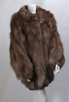 Lot 377 - A dyed light brown fox fur coat