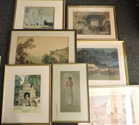 Lot 389 - Seven 19th/20th century watercolours