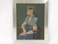Lot 419 - ... Spaull
A CUBIST PORTRAIT OF A LADY SEATED IN A CHAIR
Inscribed verso