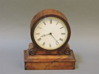 Lot 155 - A small Victorian walnut mantel clock