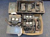 Lot 221 - Eleven old field telephones