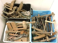 Lot 308 - Three boxes of old wood working tools