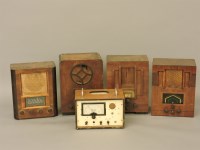 Lot 330 - Five old wooden radio sets