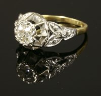 Lot 1 - An Edwardian single stone diamond ring
