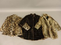 Lot 375A - An Aquascutum faux fur leopard print coat