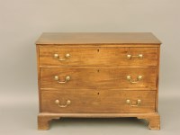 Lot 472 - A George III mahogany three drawer chest